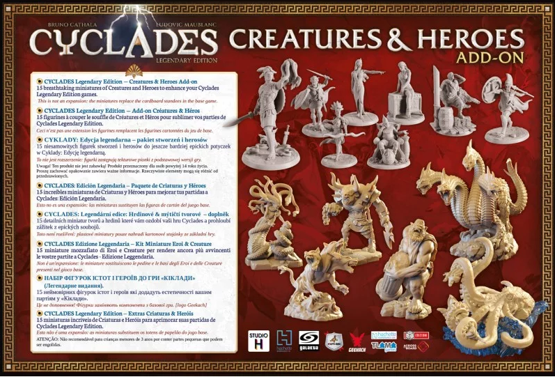 Cyclades Creatures and Heroes Add-On - Clownfish Games