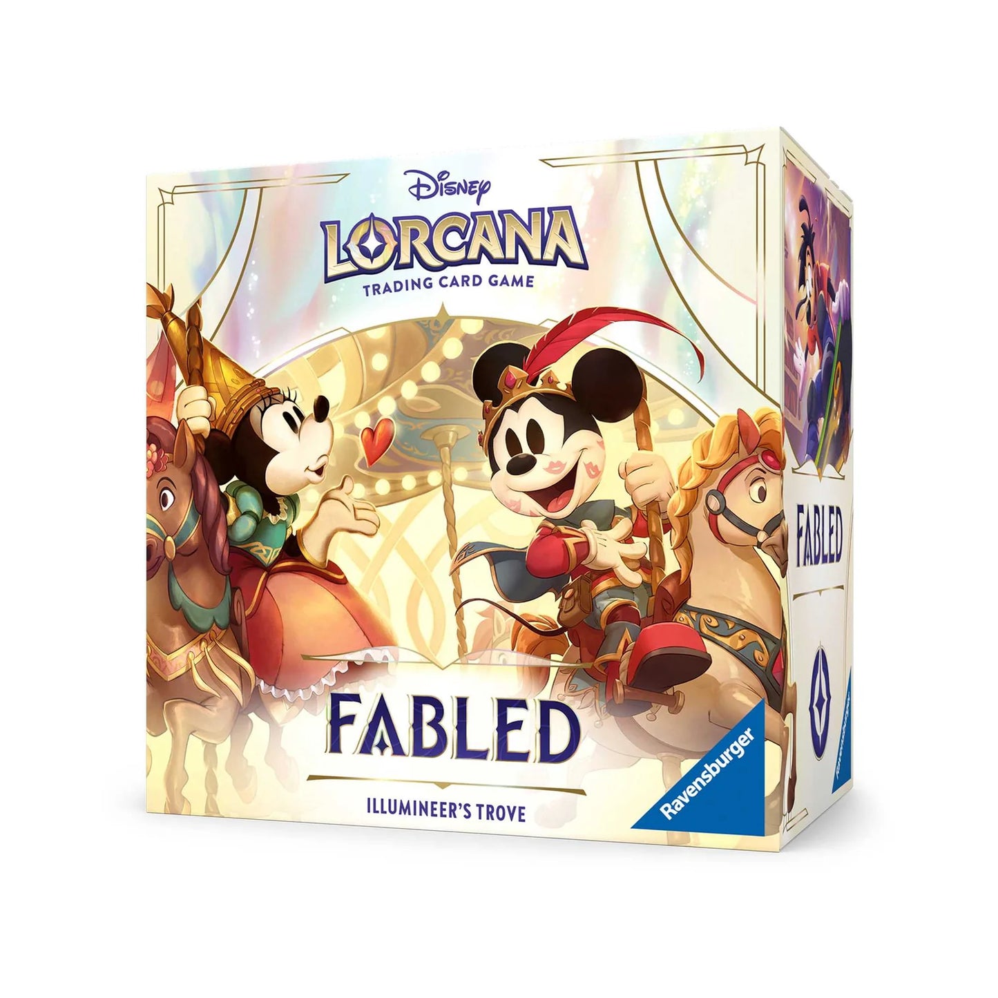 Disney Lorcana trading card game box with characters on a white background
