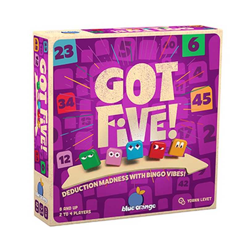 Board game box titled 'Got Five!' by Blue Orange Games on a white background