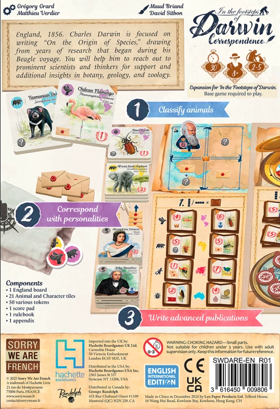 In the Footsteps of Darwin Correspondence expansion - Clownfish Games