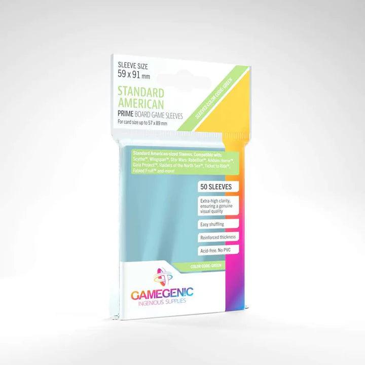 PRIME Standard American- Sized Sleeves: 59 x 91 mm (50) - Clownfish Games