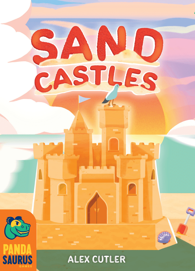 Book cover of 'Sand Castles' with a sandcastle illustration and colorful design.