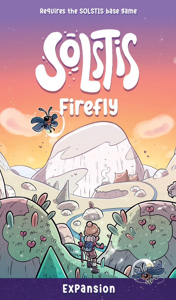 Solstis Firefly expansion cover with a colorful landscape and character.