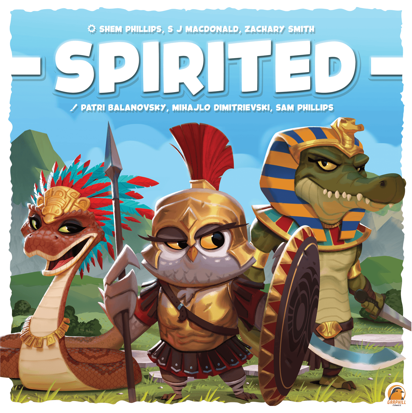 Cover of 'Spirited' featuring animated characters in Egyptian-themed costumes.