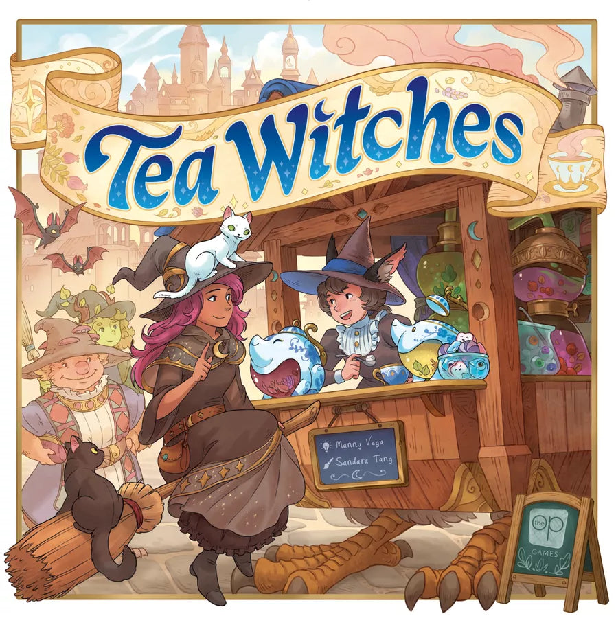 Tea Witches Board Game at a Market with Cats - Clownfish Games