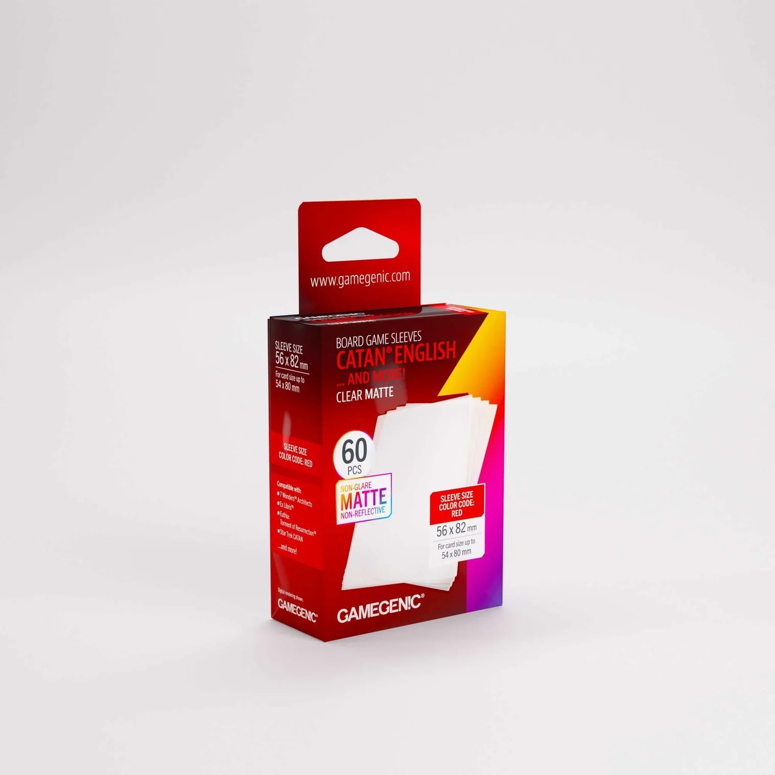Box of Gamegenic card sleeves on a white background
