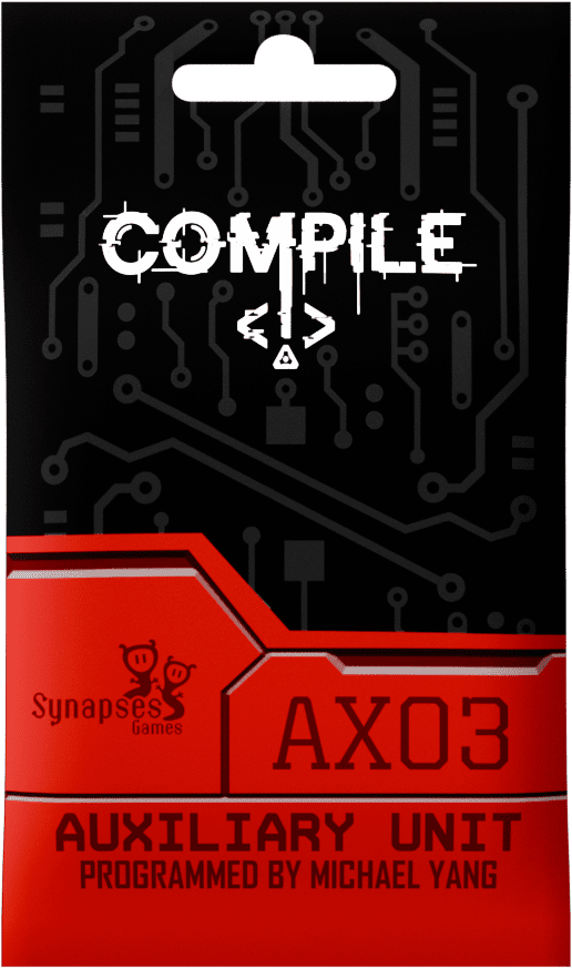 Red and black box with 'Compile' text and Synapse logo on a dark background