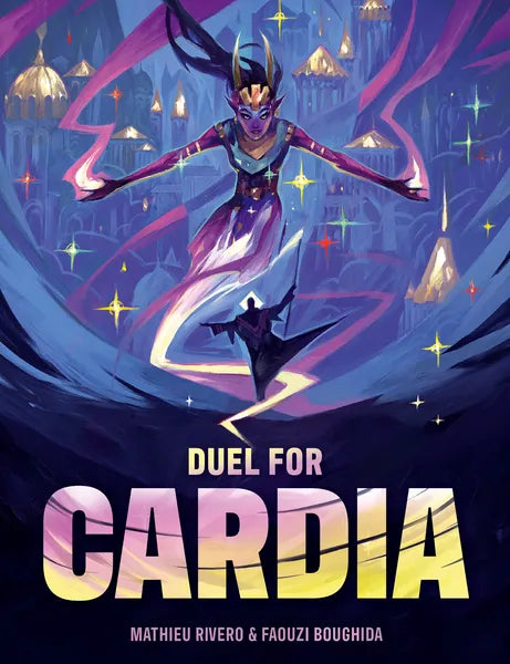 Cover of 'Duel for Cardia' with a fantasy character and title text.