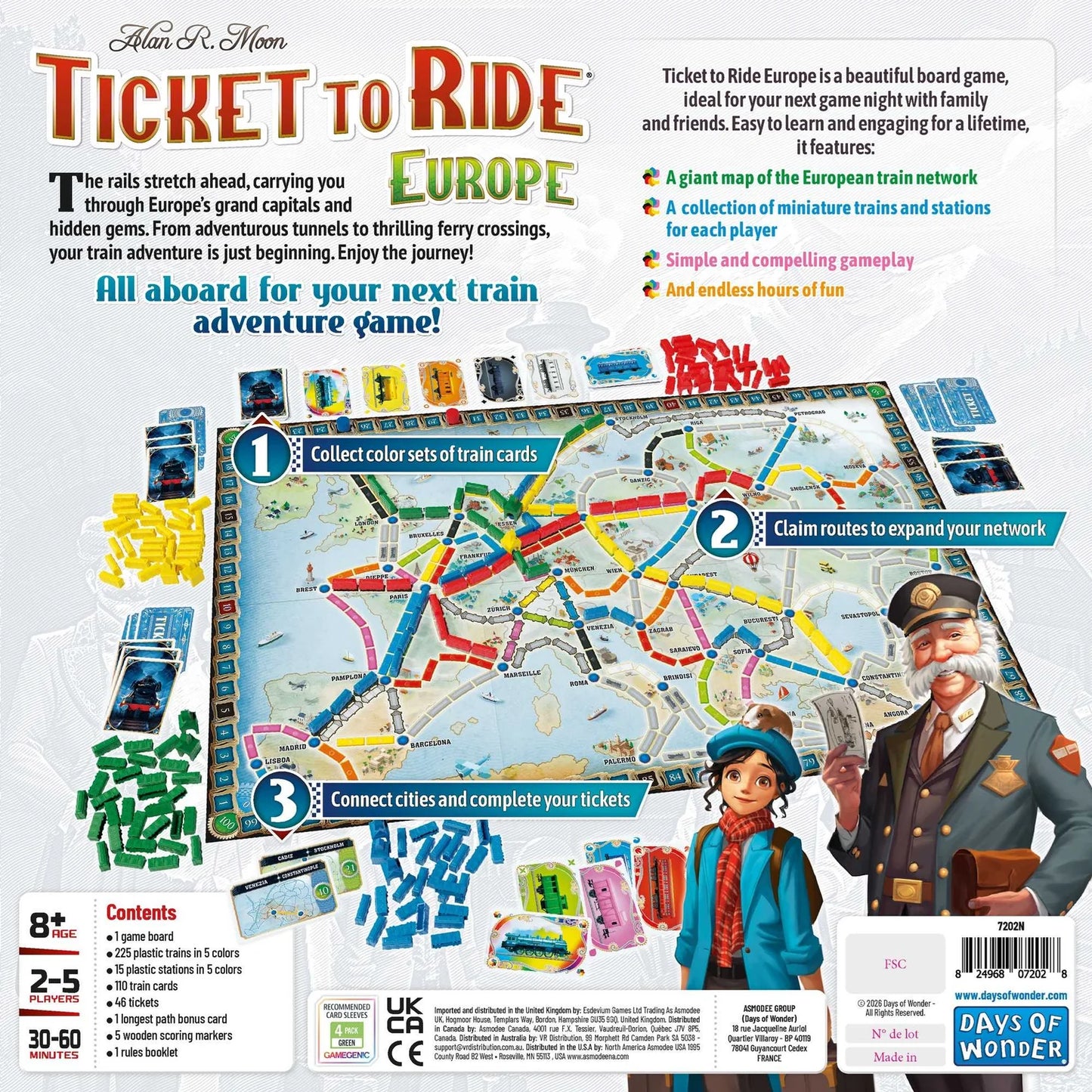 Ticket to Ride Europe Refresh Edition - Clownfish Games