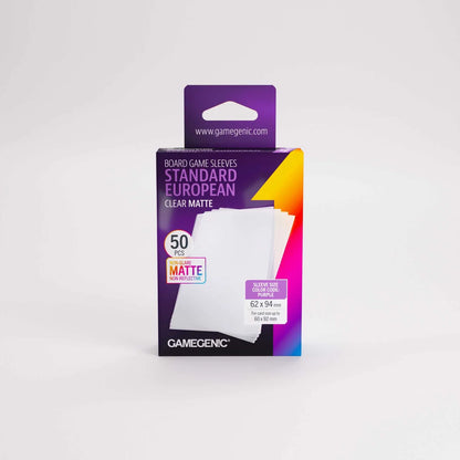 Pack of Gamegenic board game sleeves on a white background