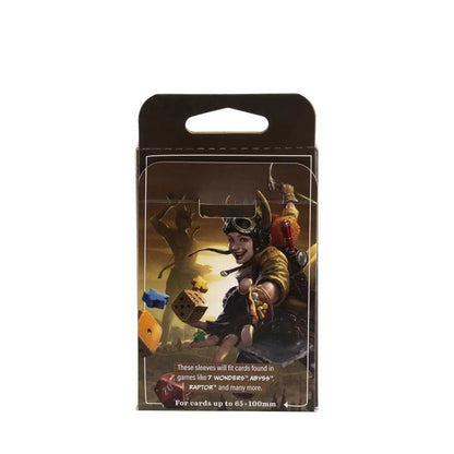 Card game packaging with a character illustration on a white background
