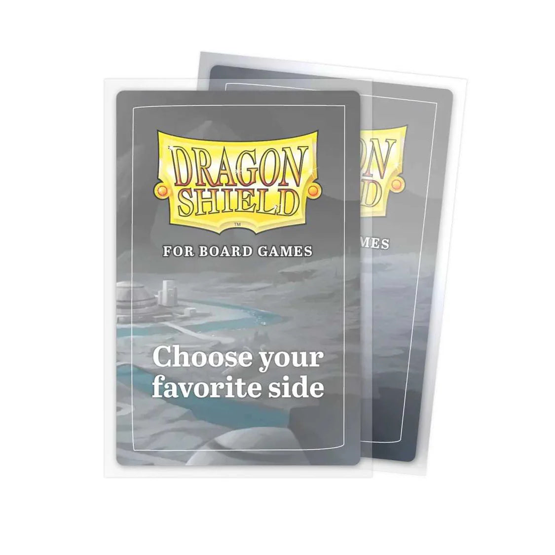 Dragon Shield card sleeves for board games on a white background