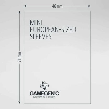 PRIME Mini European- Sized Sleeves: 46 x 71 mm (50) - Clownfish Games