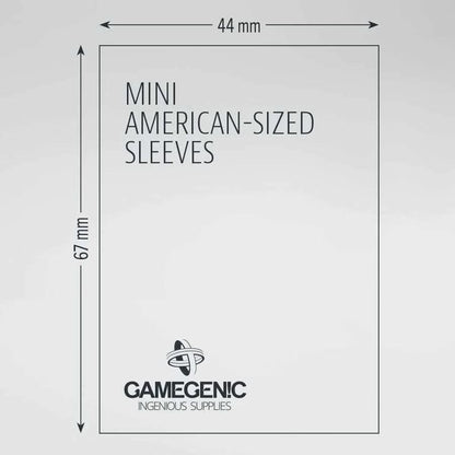 PRIME Mini American- Sized Sleeves: 44 x 67 mm (50) - Clownfish Games