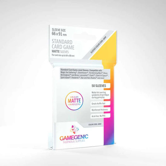 MATTE Standard Card Game Sleeves: 66 x 91 mm (50) - Clownfish Games