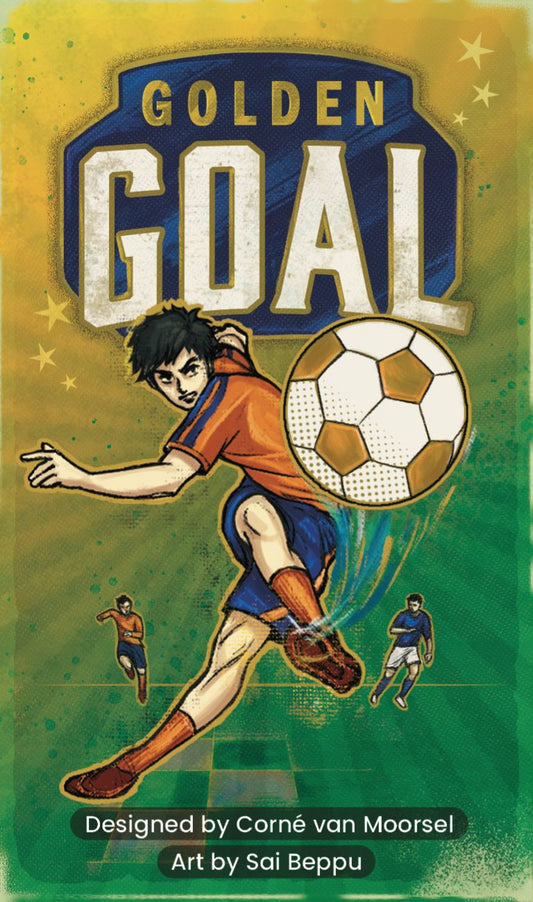 Book cover of 'Golden Goal' with a soccer player and ball design.