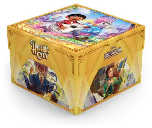 Disney Hyperion City: Lorena Special Edition collectible box featuring colorful illustrated artwork of characters and scenes on a gold-toned box with decorative corner details.