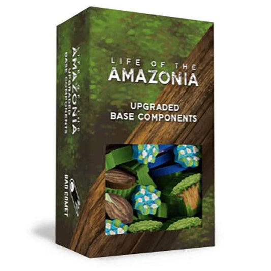 Box of 'Life of the Amazonia' upgraded base components with wooden design