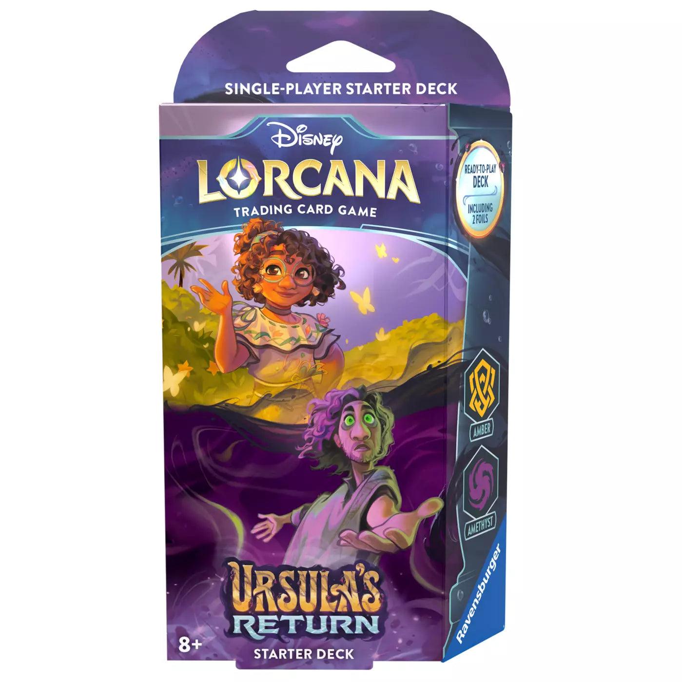 Disney Lorcana: Set 4 Ursula's Return Deep Trouble Amber & Amethyst Starter Set - Clownfish Games