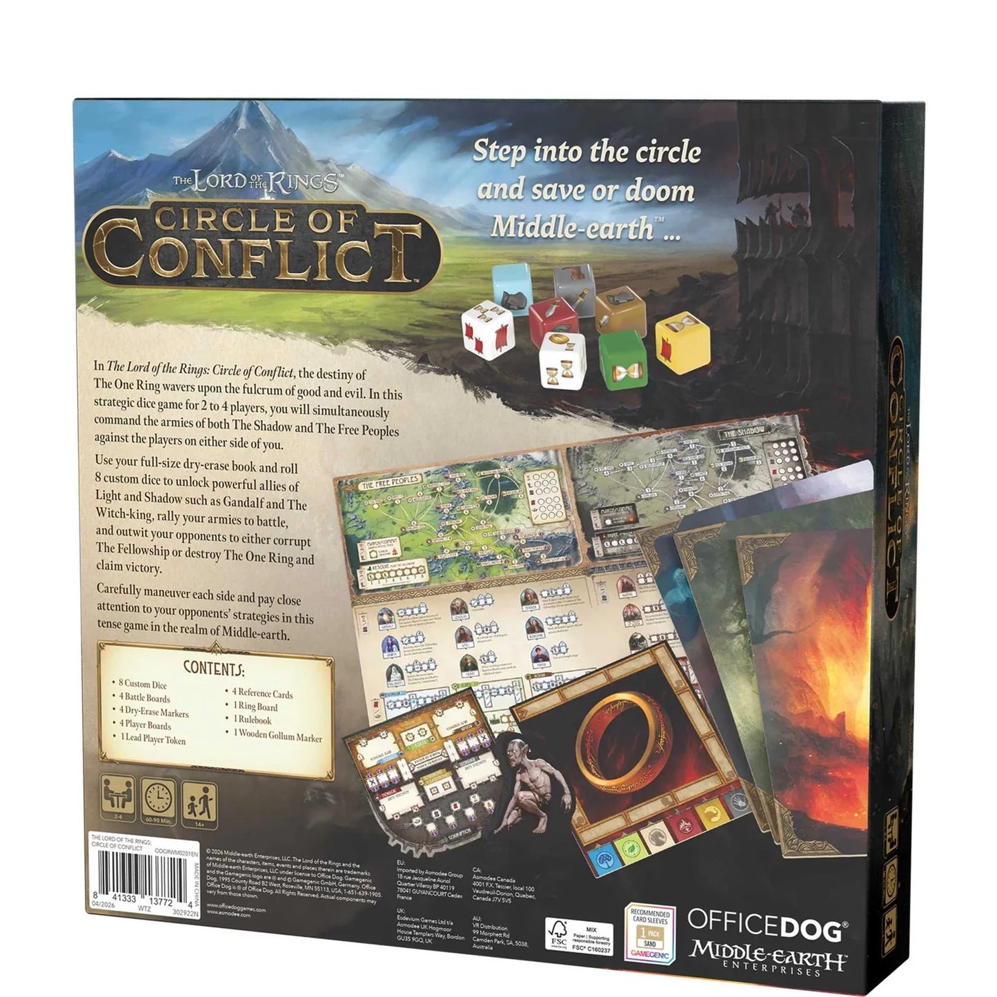 Board game box for 'Circle of Conflict' from 'The Lord of the Rings' series by OfficeDog.