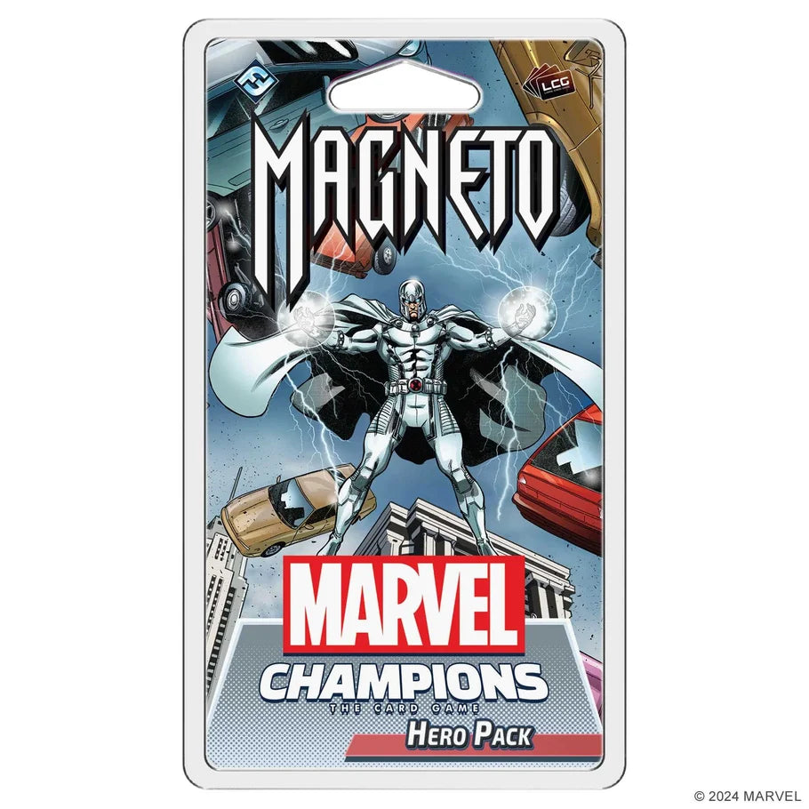 Marvel Champions hero pack featuring Magneto on a white background