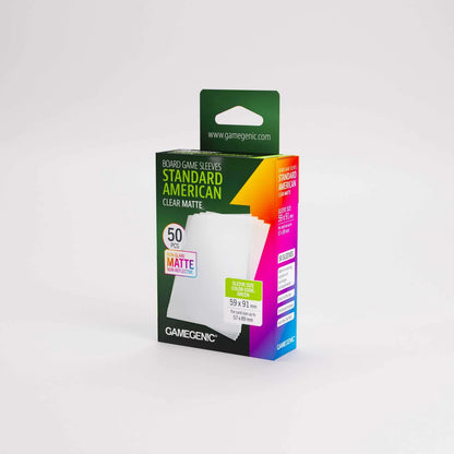 Box of Gamegenic board game sleeves on a white background