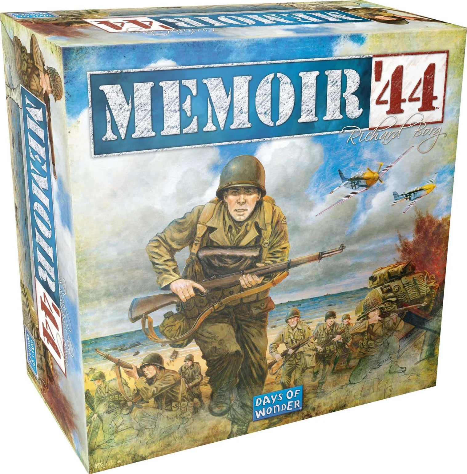 Board game box for 'Memoir '44' with soldiers and military scene on the cover