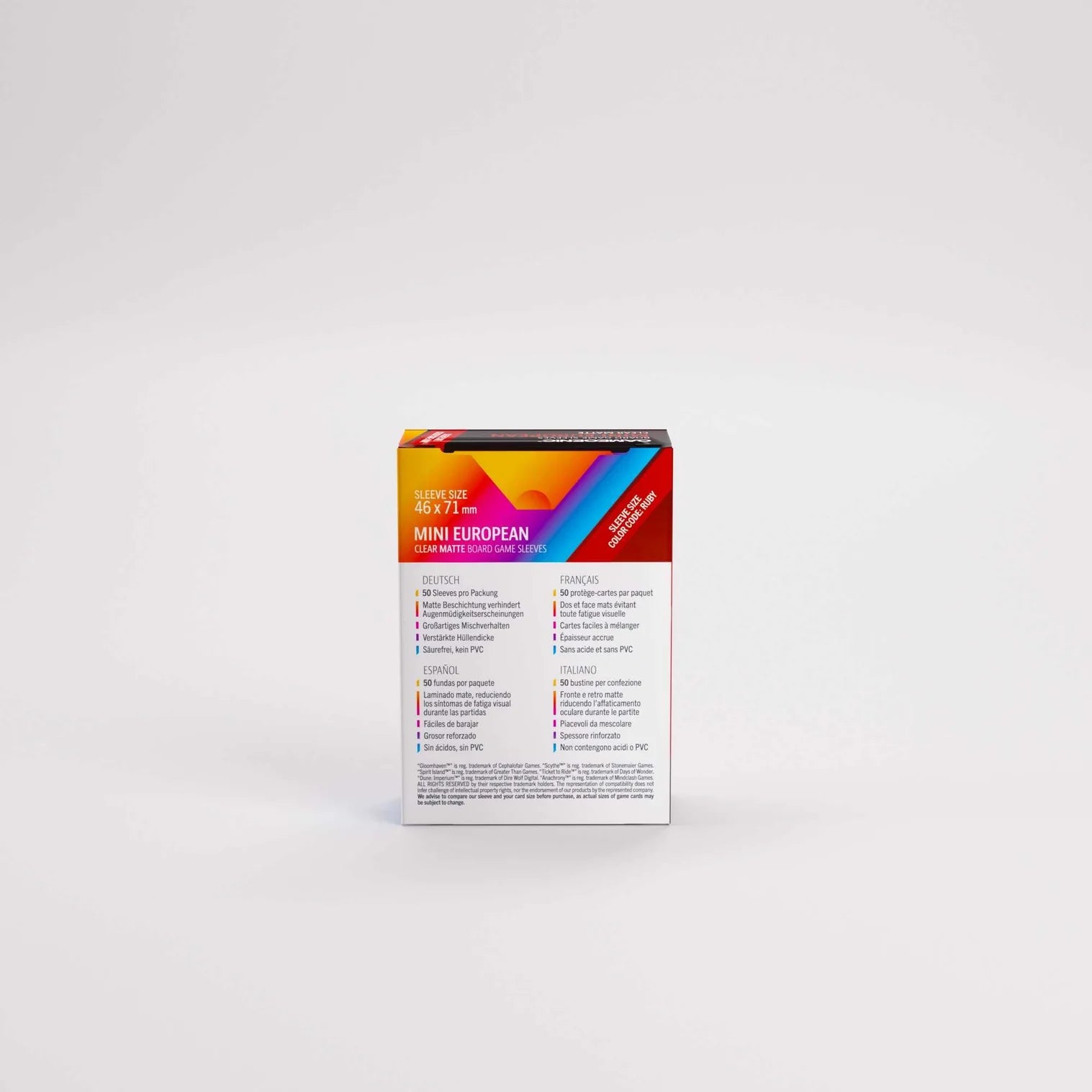 Colorful packaging box on a white background