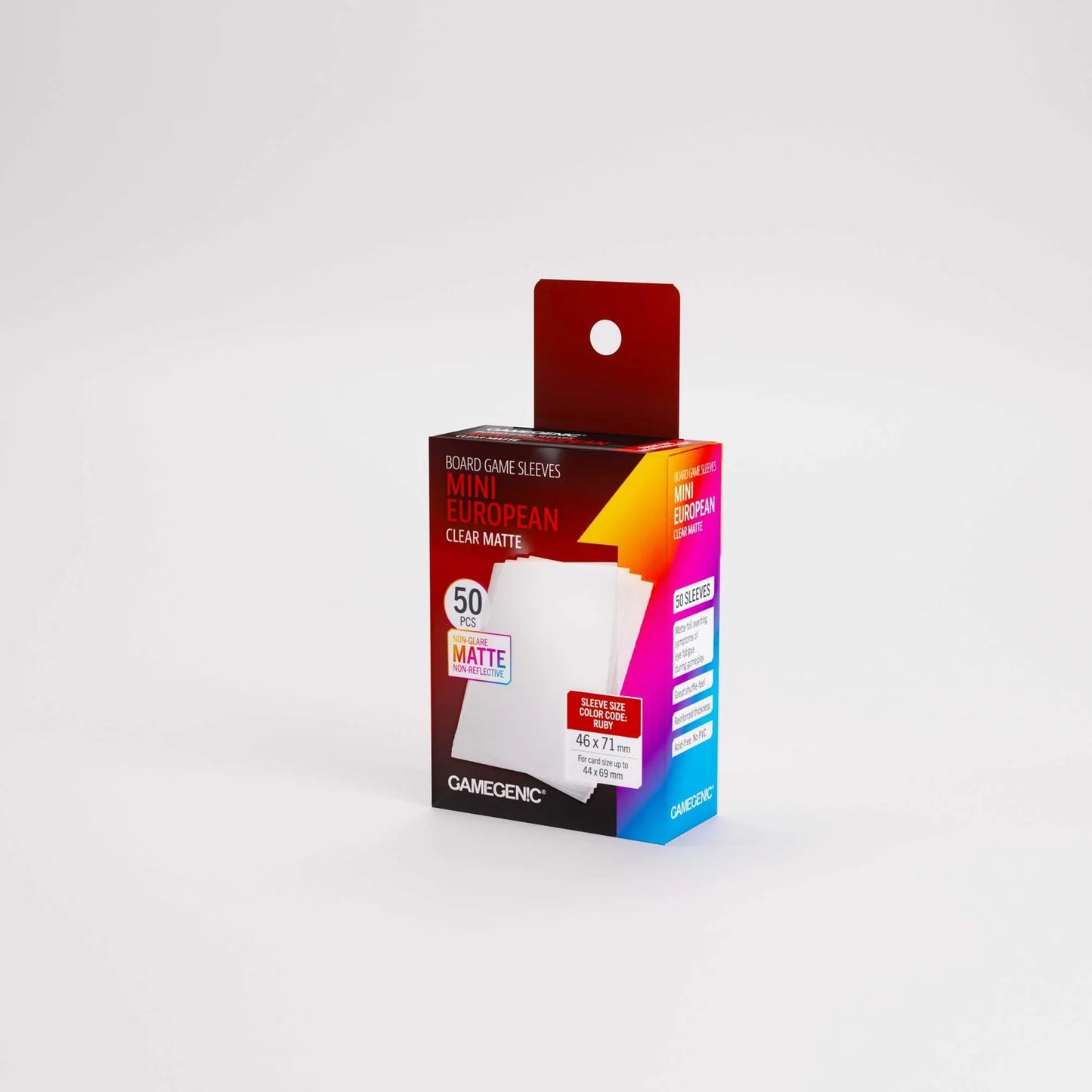 Box of Gamegenic card sleeves on a white background