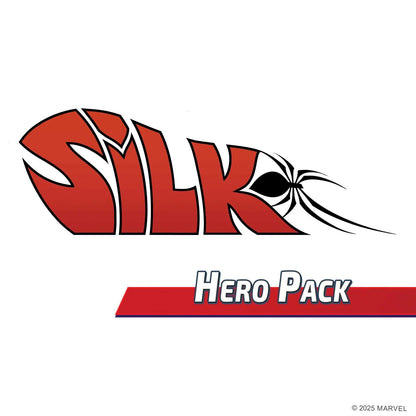 Logo of Silk Hero Pack with a spider design on a white background