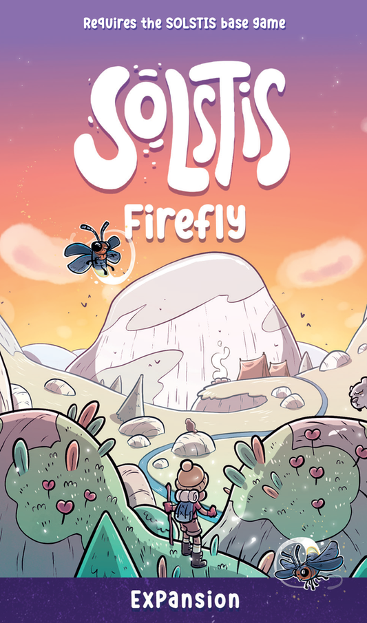 Solstis Firefly expansion cover with a colorful landscape and character.