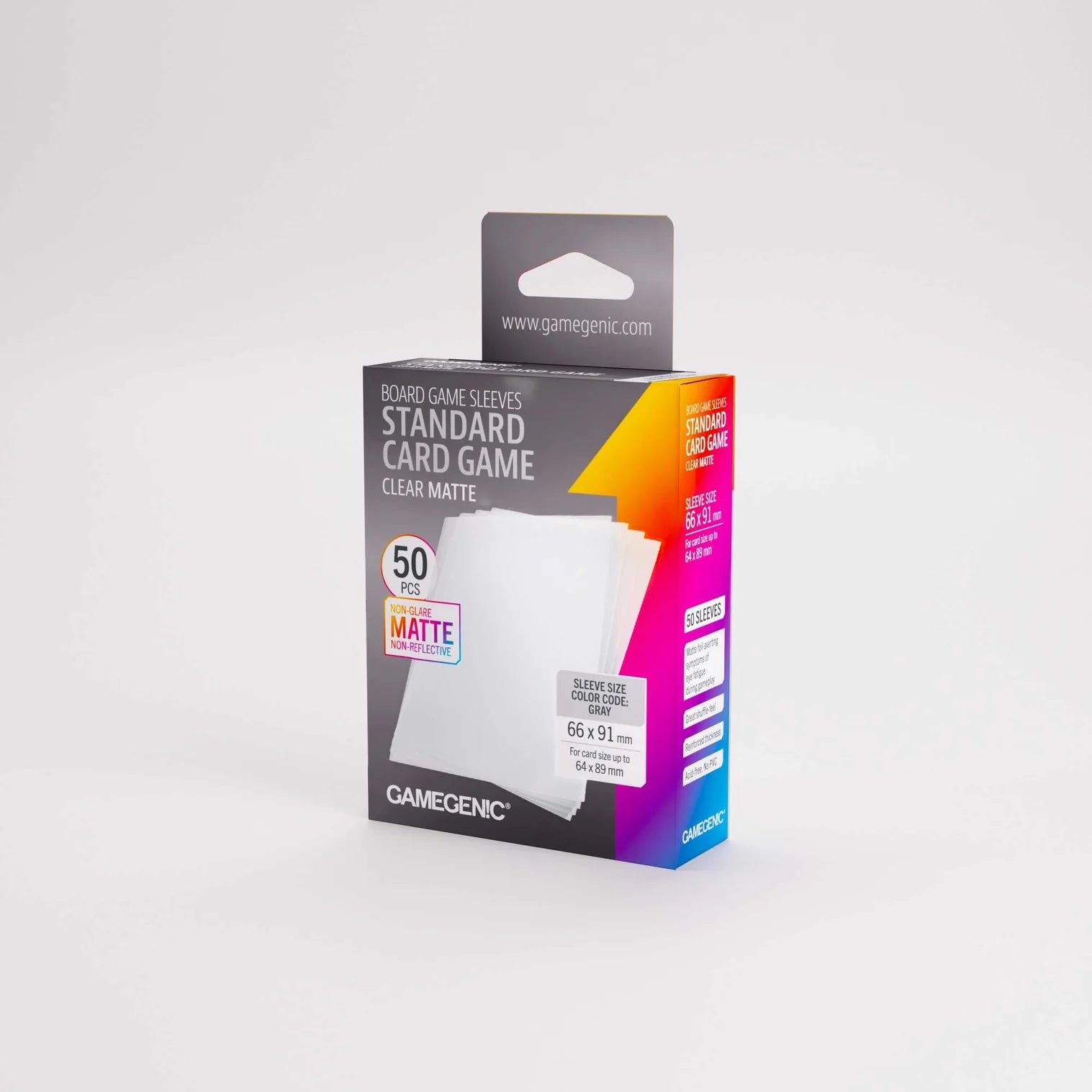 Box of Gamegenic card game sleeves on a white background
