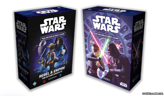 Two 'Star Wars: The Deckbuilding Game' boxes on a white background