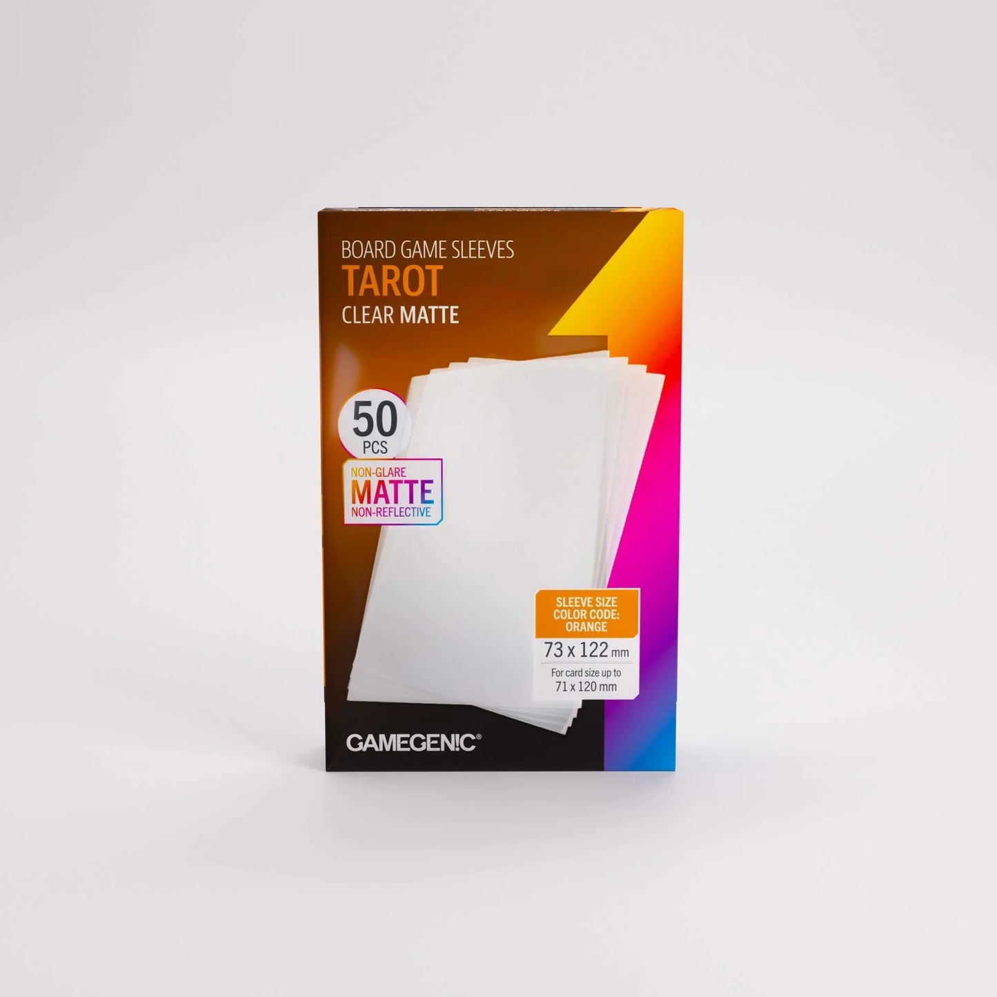 Pack of Gamegenic board game sleeves on a white background
