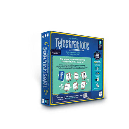 Telestrations game box on a white background