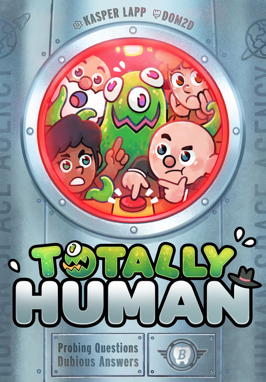 Cover of 'Totally Human' with cartoon characters and colorful design