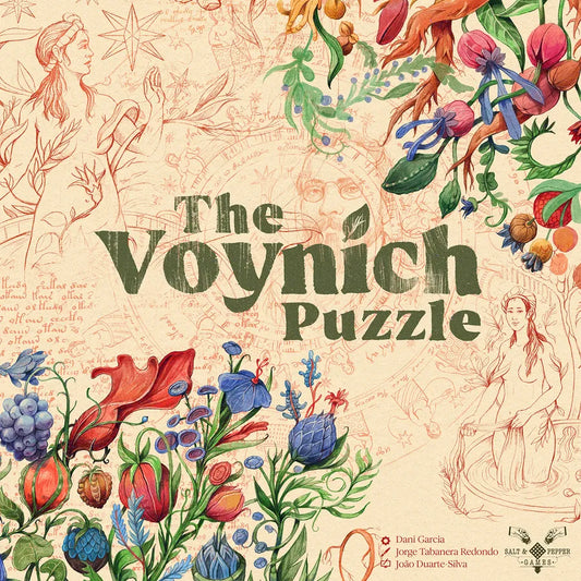 Cover of 'The Voynich Puzzle' with intricate illustrations and text.