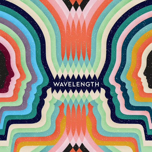Colorful abstract design with 'WAVELENGTH' text in the center
