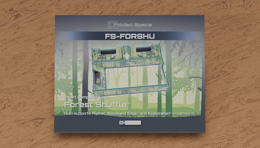 Board game box for 'FS-FORSHU' on a wooden surface