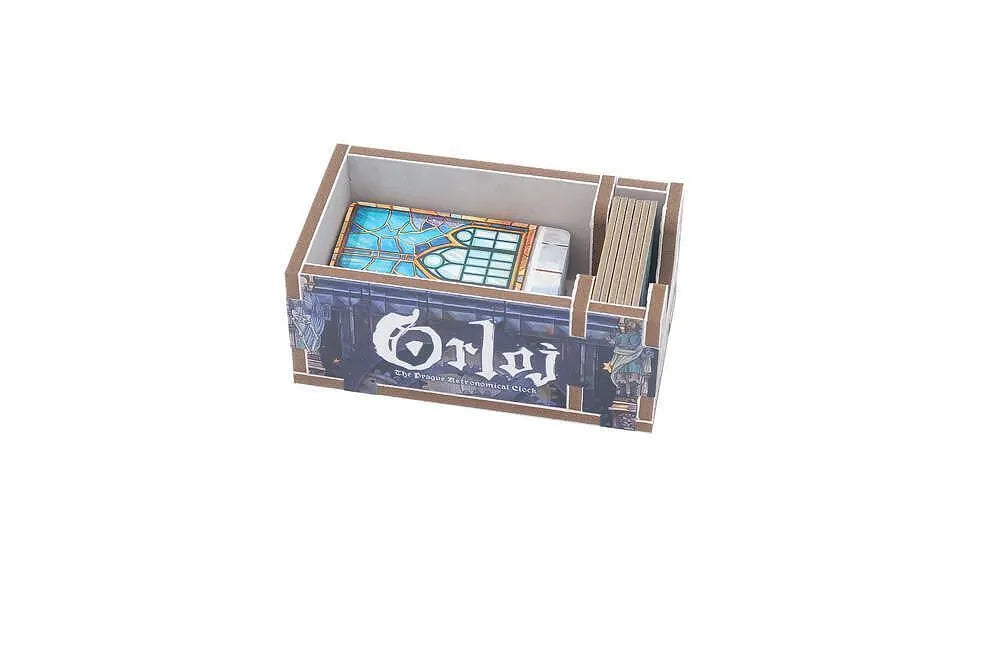 Board game box with 'Orloj' branding on a white background