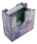 Metallic card holder with a reflective surface